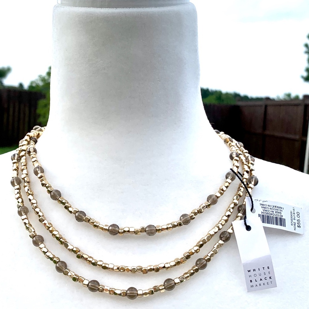 Adjustable SEMI-precious stone necklace